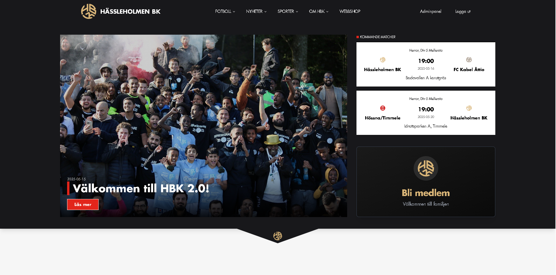 Hässleholmen BK Website